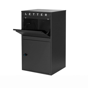 Cassetta Postale Personalizzata OEM ODM in Acciaio Inox Nero, Cassetta per Lettere e <span class=keywords><strong>Pacchi</strong></span> per Esterni Residenziali - Product Image 4