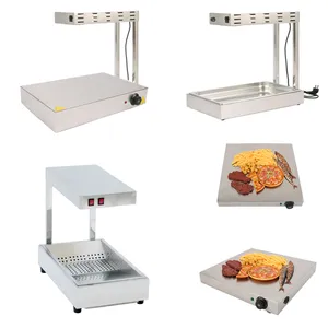 Stainless Steel Commercial Vertical French Fries Display Warmer Bench Top Station With Infrared Heater Controller