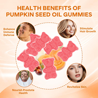 Gomitas de Aceite de Semilla de Calabaza Prensado en Frío de 3000mg con Etiqueta Personalizada, Suplemento con Saw Palmetto para el Crecimiento del Cabello y la Salud de la Piel