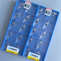 Plaquettes de tournage CNC standard en carbure de tungstène VCGT160408-AK H01, outil de tournage interne OEM Korloys 40-60HRC, revêtement céramique PVD/CVD