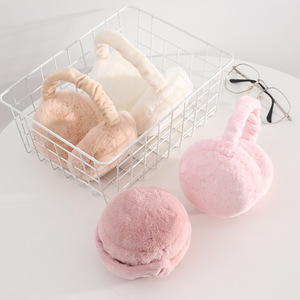 Cache-oreilles en peluche épaisse pour l'hiver, imitation fourrure de lapin, protection chaude pour les oreilles, pour les sports de plein air, utilisation en automne et en hiver - Product Image 1