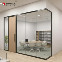 Cloisons de bureau modulaires en verre de haute qualité au design moderne - Cloisons en verre trempé de 12 mm avec cadre en aluminium pour bureau