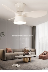 2025 nouveau ventilateur de plafond intelligent lampe chambre Restaurant salon ventilateur lustre nordique LED ventilateur de plafond pendentif lumière lampe - Product Image 6