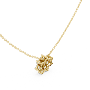 Pendentif en diamant cultivé en laboratoire en or avec certificat, bijoux fins de créateur pour mariage, anniversaire et cadeaux - Product Image 4
