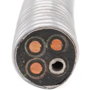 4AWG 3C 5kV EPDM Insulation Heavy Leaded Sheath Double Gal Armor With 2X 3/8 CT ESP Cable (Flat)