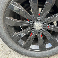Cubiertas para Tuercas de Rueda de Coche para VW Volkswagen Jetta Polo Tiguan Golf Passat B6 Seat Leon Ibiza, Tapas para Tornillos de Neumáticos, Accesorios
