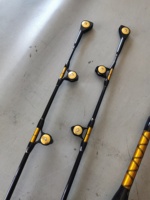 Canne à pêche en fibre de verre solide OEM 1,68 m, taille personnalisable, robuste pour la pêche à la traîne de la carpe en eau salée