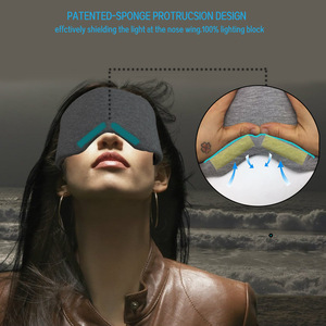 Masque pour les yeux en coton respirant bloquant la lumière pour les voyages, le sommeil, la sieste au bureau - Product Image 3