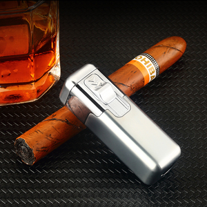 Encendedor de cigarrillos a prueba de viento, encendedor de gas butano recargable con logo personalizado - Product Image 4