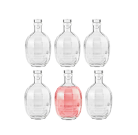 Bouteilles en verre transparent avec couvercles hermétiques, bouteilles en verre réutilisables, bouteilles vides pour le vin, les boissons, l'huile, le vinaigre, la bière