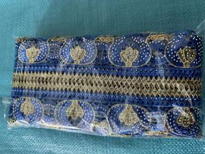 Bordado coche hueso encaje lentejuelas pestañas accesorios nupciales velo de boda muñeca decoración Material blanco - Product Image 2