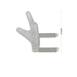 Fabbrica diretta personalizzabile all'ingrosso due dita in acciaio inox maglia tagliata resistente cotta di maglia guanto Sterile per lavori di sartoria - Product Image 2