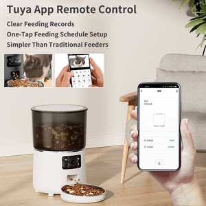 Distributeur <span class=keywords><strong>de</strong></span> nourriture intelligent pour animaux <span class=keywords><strong>de</strong></span> compagnie 4L contrôlé par l'application Tuya, bol unique pour chiens et chats, avec Wifi et caméra, <span class=keywords><strong>en</strong></span> acier inoxydable, alimenté par batterie - Product Image 3