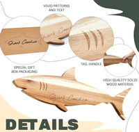 Planche à découper en bois décorative de haute qualité, planche à découper amusante en forme de requin, planche à découper en bois pour la cuisine