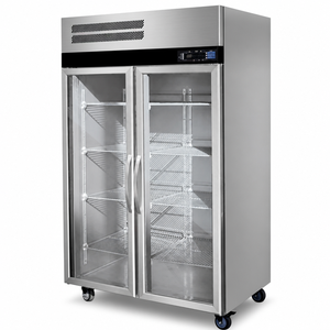 Refrigerador Comercial Vertical de 2 Puertas de Acero Inoxidable, Enfriador para Cocina de Restaurante con Gran Capacidad - Product Image 4