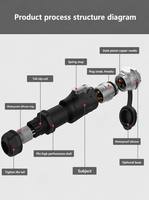 Conector de Alimentación y Señal Industrial de Aviación LP20 Impermeable IP67, Macho y Hembra, de 2, 3, 4, 5 y 12 Núcleos, para Pantallas LED Exteriores