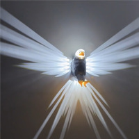 Weißkopfseeadler Wandleuchte Schwarzer Adler Wandleuchte 3D Vogel Dekorative Beleuchtung 3D Tiere Halloween Lila Lampe Spiel-Hintergrund