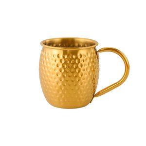 304 Stainless Steel Hammered Coffee <b>Mug</b> 520ml Wide Mouth Round Gift Cup With Handle For Breakfast Milk Tea - Product Image 3
