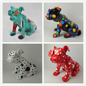 Colorido para arte perro Graffiti escultura resina creativa modelo hecho a mano ligero para interior/exterior hogar y decoración de galería - Product Image 6