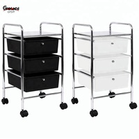 Chariot pliable en métal GOBT, type sur pied, écologique, à double niveau pour la vaisselle et les bols, blanc, Taïwan