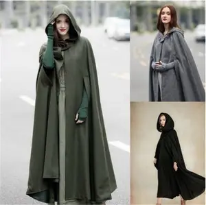 YQ113 gratis verzending Dames ontwerp front open dame winter mantel fancy trenchcoats vrouwen winter lange jassen cape