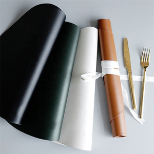 Factory Hot Selling Classic Irregular Shape Eco-Friendly Pu Leather Dining <strong>Table</strong> Mat <strong>Placemats</strong> <strong>for</strong> Kitchen - Product Image 5