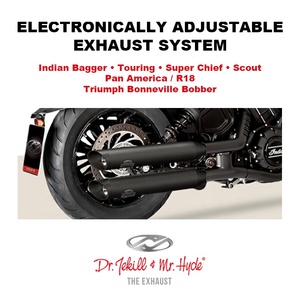 Système d'échappement électronique réglable Dr. Jekill & Mr. Hyde pour Indian Scout / Chieftain / Pan <span class=keywords><strong>America</strong></span> / R18 / Bonneville Bobber - Product Image 1
