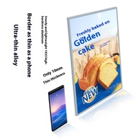 Panneau d'affichage LED ultra-mince en verre trempé Panneau d'affichage personnalisé Boîte à lumière publicitaire Panneau d'affichage lumineux en alliage d'aluminium acrylique