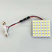 Accessoires pour véhicules, éclairage intérieur automobile, 12V blanc, 5050 SMD, 36 LED, panneau 36 SMD, lampe de lecture pour voiture, éclairage de plaque d'immatriculation