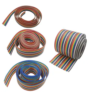 1Meter 1.27mm Pitch 6P/8P/10P/12P/14P/16P/18P/20P/24P/26P/30P/40P/50P/60P Flat Ribbon Cable Rainbow Wire for FC Connector