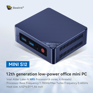 Mini PC Beelink negro personalizado S12 Pro Intel N95 Mini ordenador DDR4 RAM 500GB SSD Dual HDMI 4K UHD WiFi6 BT5.2 - Product Image 3