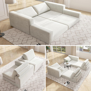 Canapé-lit modulaire compressé pour salon et chambre à coucher, avec housse en velours côtelé amovible et lavable – Vente en gros usine - Product Image 5