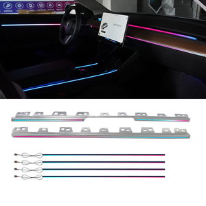 Kit de Luces Ambientales Interiores Personalizadas para Tesla Model 3 2019-2020, Lámpara LED Symphony para el Tablero y las Puertas, Luz Ambiental de Fábrica - Product Image 1