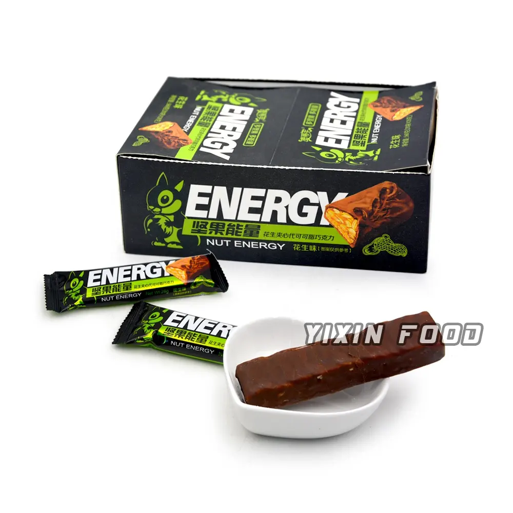 Super Viviga 28g barretta di cioccolato energetica con arachidi ricoperte di cioccolato dolce