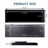 Layar Monitor Iklan Luar Ruangan LCD dengan Input USB SD RJ45, Monitor Ekstra Lebar 28,6 Inci 1920X540 Android 7.1 Layar Bar