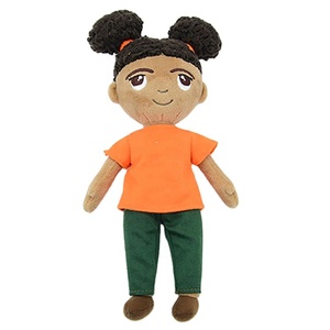 Poupée personnalisée de fille noire, poupée de dessin animé, poupée en peluche - Product Image 2