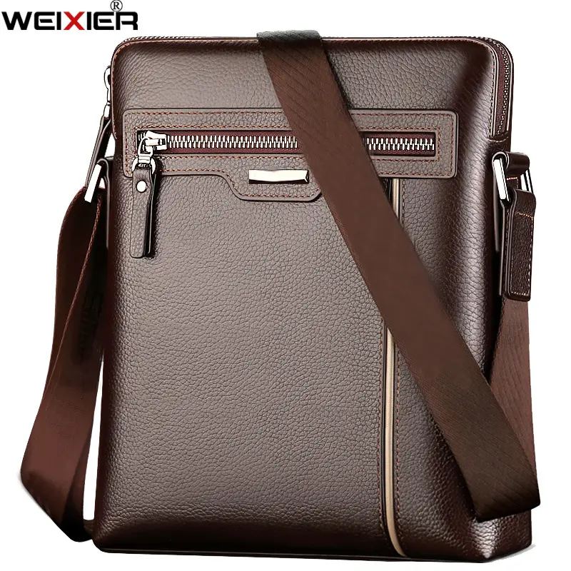 xp2156 Men's crossbody bag casual small business shoulder messenger bag retro pu leather sling bag