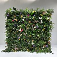 Mur de fleurs tropicales populaires enroulable 3D 5D en soie plastique, verdure artificielle 8x8 pour décoration de mariage