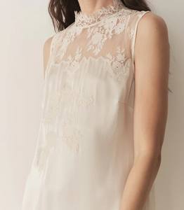 Premium 100 seda blanco encaje vestido mujer elegante verano Oficina Casual moda imprescindible vestidos - Product Image 4