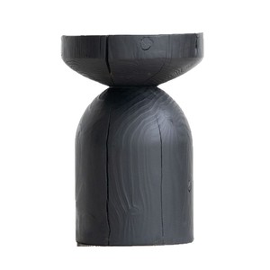 Tavolino <span class=keywords><strong>da</strong></span> Caffè e Sgabello Basso <span class=keywords><strong>in</strong></span> <span class=keywords><strong>Legno</strong></span> Massello Carbonizzato Nero Stile Wabi-Sabi Sanji, Arredamento per Soggiorno <span class=keywords><strong>in</strong></span> <span class=keywords><strong>Legno</strong></span> <span class=keywords><strong>Naturale</strong></span> - Product Image 5