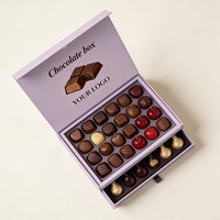 Boîte d'emballage de luxe personnalisable pour biscuits, gâteaux et pain au chocolat à la truffe, recyclable, pour café, boîte en papier à double couche magnétique