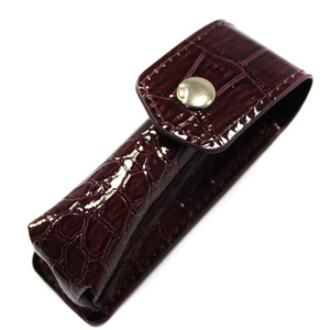 High-end crocodile-patterned lipstick case, PU lipstick tube, single-piece lipstick case, portable <b>mini</b> makeup bag - Product Image 3