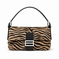 Sac à bandoulière vintage à motif zèbre en fausse crinière de cheval, nouveau sac à main pour femme 2026, sac bandoulière à rabat à motif tigre
