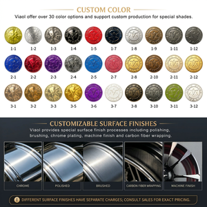 Jantes en alliage forgé sur mesure Viaol Aero Disc 18 19 20 pouces, style turbofan noir, compatibles avec VW <span class=keywords><strong>Golf</strong></span> <span class=keywords><strong>GTI</strong></span> Audi TT Porsche 911 - Product Image 4