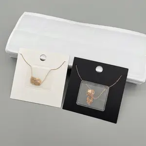 Jewelry packaging plastic pouch adhesive backing frosted bags for earrings necklace card packing