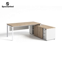 Bureau de direction SpaceUnited, bureau d'ordinateur avec structure métallique, mobilier de bureau moderne pour le bureau
