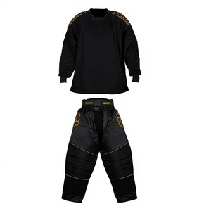 Maillot de gardien de but de floorball personnalisé imprimé, respirant, à manches longues, avec sangles réglables, rembourrage protecteur, en polyester durable, ensembles - Product Image 2