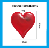 Sac chauffant magique en forme de cœur créatif, réutilisable, en PVC, acétate de sodium, 9,5x9,5 cm, pour la thérapie par la chaleur corporelle, soulagement de la douleur, bienfaits contre le stress