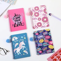 Carnet à spirale, 4 pièces A5, couverture rigide, ligné 8 mm, 4 couleurs, 60 feuilles - 120 pages, carnets pour les études et les notes