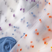 Chaussettes transparentes élastiques en dentelle à pois, étoiles scintillantes et cristaux, douces et de haute qualité, pour femme, collection été 2024